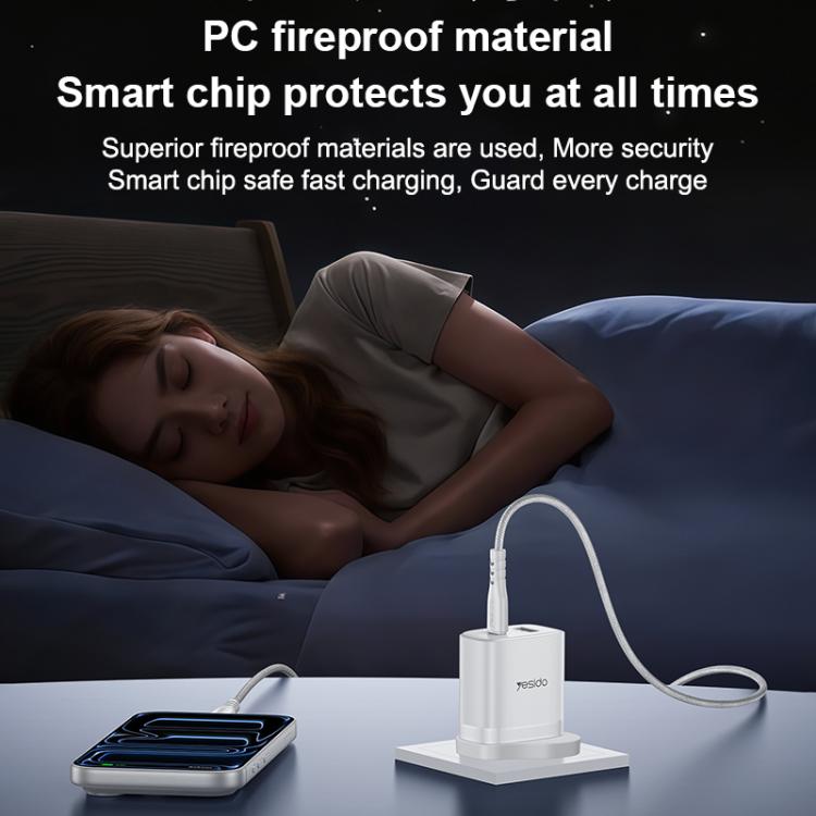 Yesido YC152 PD20W USB-C / Type-C 與 QC18W USB-A 雙接口充電器套裝，附 Type-C 轉 Type-C 線，YC152