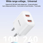 Yesido YC17U 12W 2.4A USB 雙埠充電器組合，附 1m USB 轉 Type-C 數據線，YC17U