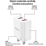 Yesido YC17U 12W 2.4A USB 雙埠充電器組合，附 1m USB 轉 Type-C 數據線，YC17U