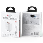 Yesido YC17U 12W 2.4A USB 雙埠充電器組合，附 1m USB 轉 Type-C 數據線，YC17U