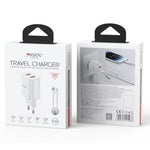 Yesido YC104 12W 2.4A USB 雙埠充電器組合，附 1m USB 轉 Type-C 數據線，YC104