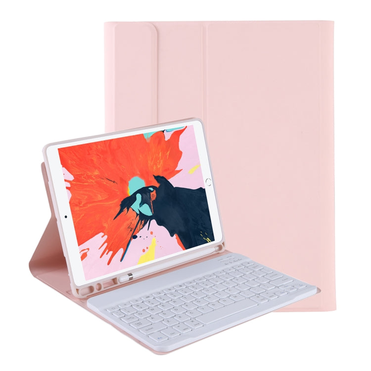 T098B 一體成型超薄糖果色藍牙鍵盤保護殼，適用於 iPad Air 11 2024 / 2025 / Air 4 10.9 吋 2020，附支架與筆槽，T098B