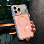 水晶閃爍壓克力磁吸手機殼，適用於 iPhone 17 Pro Max，適用於 iPhone 17 Pro