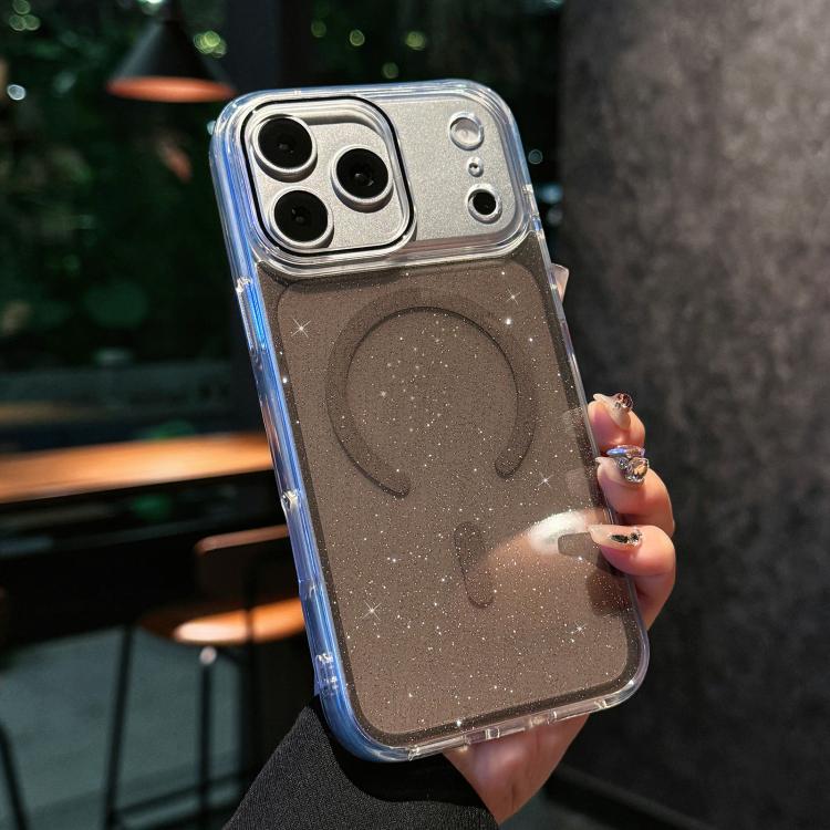 水晶閃爍壓克力磁吸手機殼，適用於 iPhone 17 Pro Max，適用於 iPhone 17 Pro