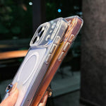 水晶閃爍壓克力磁吸手機殼，適用於 iPhone 17 Pro Max，適用於 iPhone 17 Pro