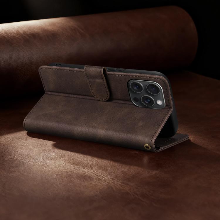AZNS A2 Series Tri-Card Wallet RFID Vegan Leather Phone Case with Strap, For iPhone 13 Pro, For iPhone 13, For iPhone 12, For iPhone 12 Pro Max, For iPhone 12 Pro, For iPhone 11 Pro Max, For iPhone 11, For iPhone 11 Pro
