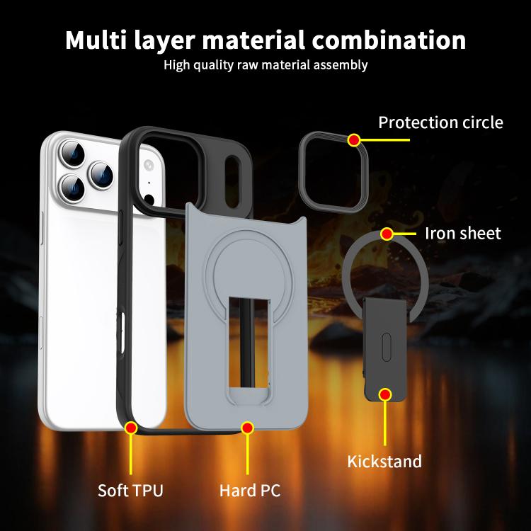皮膚觸感隱形支架MagSafe手機殼，適用於 iPhone 16e / 17e，適用於 iPhone 17 Pro Max，適用於 iPhone 17 Pro，適用於 iPhone 17，適用於 iPhone Air
