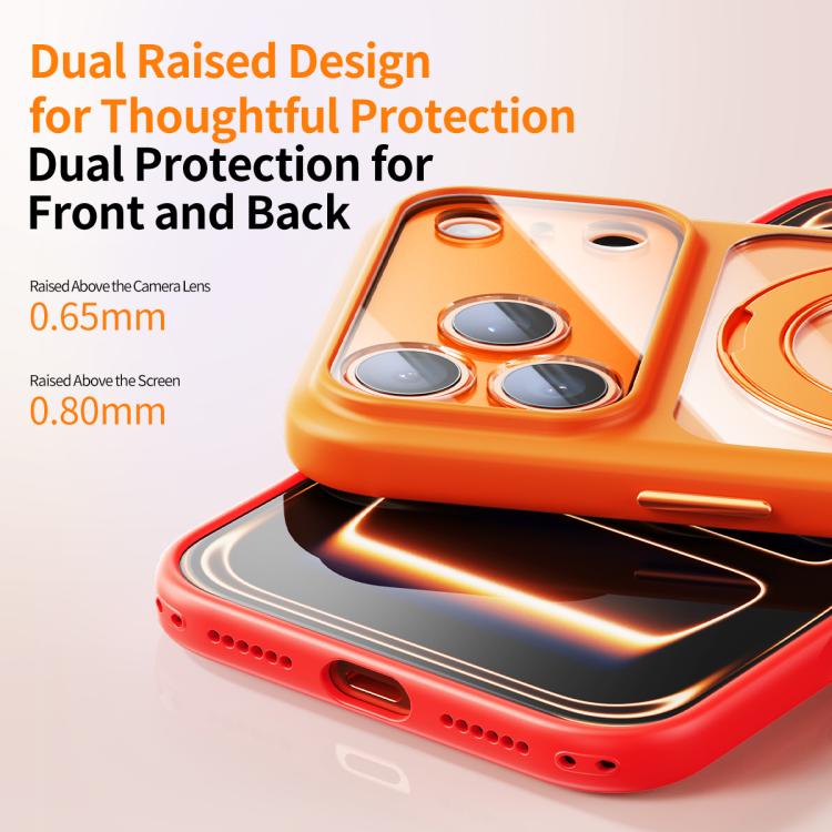 精密孔皮膚觸感磁吸支架手機殼附AI快門按鈕，適用於 iPhone 17 Pro Max，適用於 iPhone 17 Pro