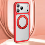 大孔霧面皮膚觸感磁吸支架手機殼附AI快門按鈕，適用於 iPhone 17 Pro Max，適用於 iPhone 17 Pro