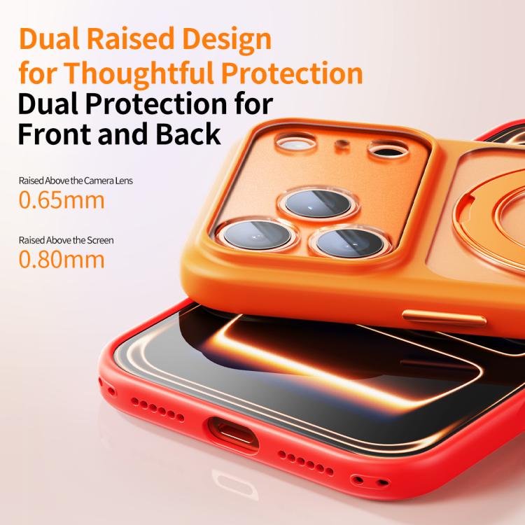 大孔霧面皮膚觸感磁吸支架手機殼附AI快門按鈕，適用於 iPhone 17 Pro Max，適用於 iPhone 17 Pro
