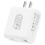 HX119 120W USB 與 Type-C 雙介面快速充電器，歐規插頭、英規插頭、美規插頭