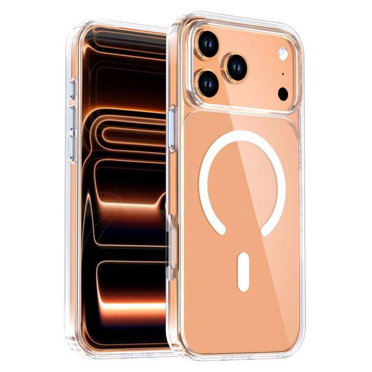 水晶透明磁吸手機殼，適用於 iPhone 17 Pro Max，適用於 iPhone 17 Pro