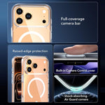 水晶透明磁吸手機殼，適用於 iPhone 17 Pro Max，適用於 iPhone 17 Pro