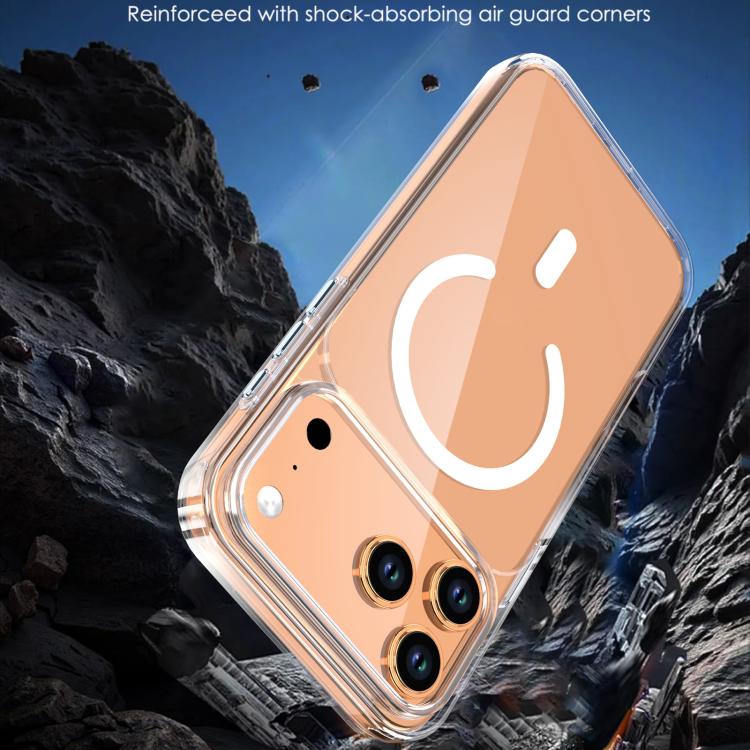 水晶透明磁吸手機殼，適用於 iPhone 17 Pro Max，適用於 iPhone 17 Pro