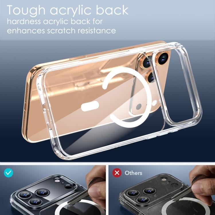水晶透明磁吸手機殼，適用於 iPhone 17 Pro Max，適用於 iPhone 17 Pro