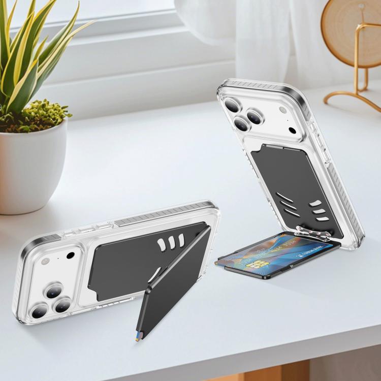磁吸金屬卡夾包附可折疊支架