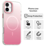 糖果漸層系列 3 合 1 混合磁吸手機殼，適用於 iPhone 17 Pro Max、iPhone 17 Pro、iPhone 17、iPhone Air、iPhone 16 Pro Max、iPhone 16 Pro、iPhone 16 Plus、iPhone 16