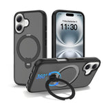 磁吸 360 度旋轉支架氣囊防震手機殼，適用於 iPhone 16e / 17e、iPhone 17 Pro Max、iPhone 17 Pro、iPhone 17、iPhone Air、iPhone 16 Pro Max、iPhone 16