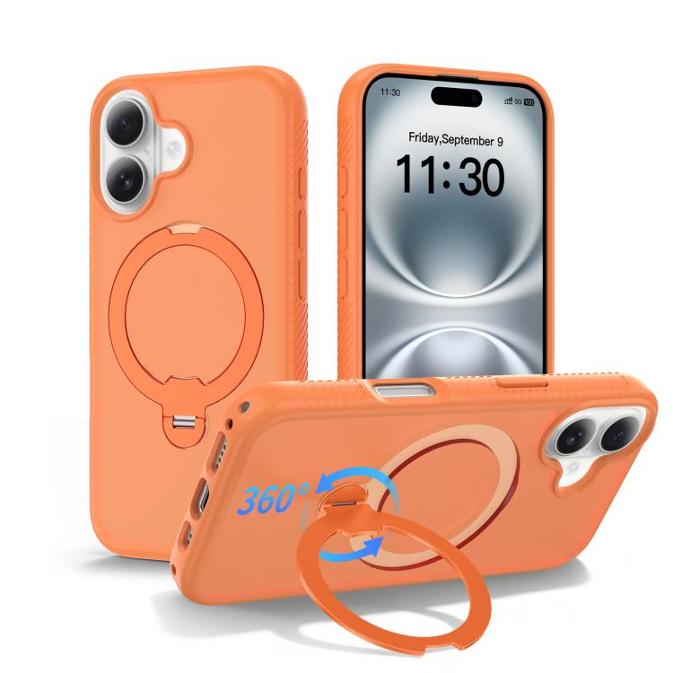 磁吸 360 度旋轉支架氣囊防震手機殼，適用於 iPhone 16e / 17e、iPhone 17 Pro Max、iPhone 17 Pro、iPhone 17、iPhone Air、iPhone 16 Pro Max、iPhone 16