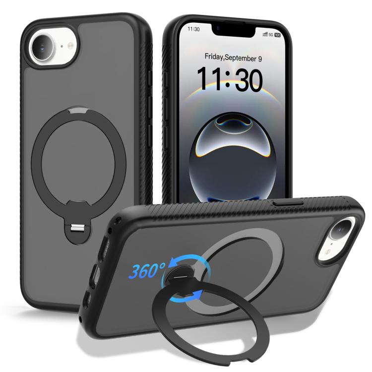 磁吸 360 度旋轉支架氣囊防震手機殼，適用於 iPhone 16e / 17e、iPhone 17 Pro Max、iPhone 17 Pro、iPhone 17、iPhone Air、iPhone 16 Pro Max、iPhone 16