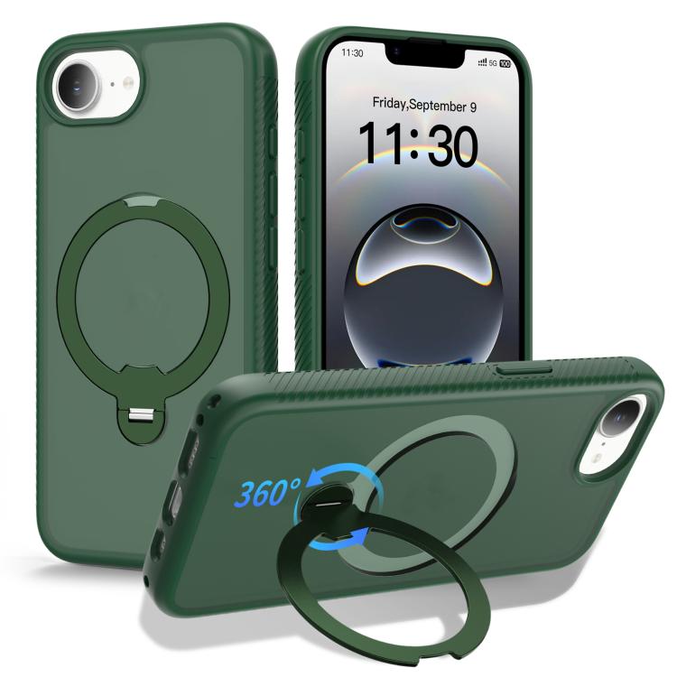 磁吸 360 度旋轉支架氣囊防震手機殼，適用於 iPhone 16e / 17e、iPhone 17 Pro Max、iPhone 17 Pro、iPhone 17、iPhone Air、iPhone 16 Pro Max、iPhone 16