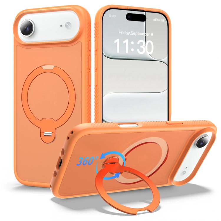 磁吸 360 度旋轉支架氣囊防震手機殼，適用於 iPhone 16e / 17e、iPhone 17 Pro Max、iPhone 17 Pro、iPhone 17、iPhone Air、iPhone 16 Pro Max、iPhone 16