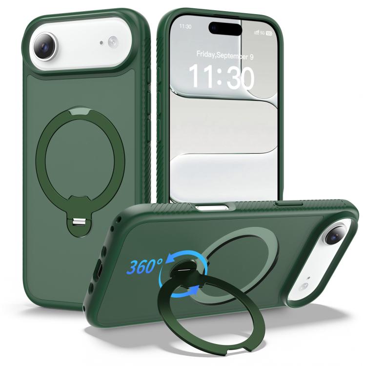 磁吸 360 度旋轉支架氣囊防震手機殼，適用於 iPhone 16e / 17e、iPhone 17 Pro Max、iPhone 17 Pro、iPhone 17、iPhone Air、iPhone 16 Pro Max、iPhone 16