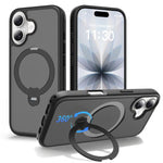磁吸 360 度旋轉支架氣囊防震手機殼，適用於 iPhone 16e / 17e、iPhone 17 Pro Max、iPhone 17 Pro、iPhone 17、iPhone Air、iPhone 16 Pro Max、iPhone 16