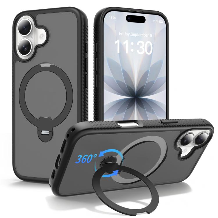 磁吸 360 度旋轉支架氣囊防震手機殼，適用於 iPhone 16e / 17e、iPhone 17 Pro Max、iPhone 17 Pro、iPhone 17、iPhone Air、iPhone 16 Pro Max、iPhone 16