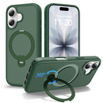 磁吸 360 度旋轉支架氣囊防震手機殼，適用於 iPhone 16e / 17e、iPhone 17 Pro Max、iPhone 17 Pro、iPhone 17、iPhone Air、iPhone 16 Pro Max、iPhone 16