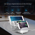 ORICO DUK-5P 40W 5 埠 USB 智能充電站，附支架，美規插頭、英規插頭、澳規插頭