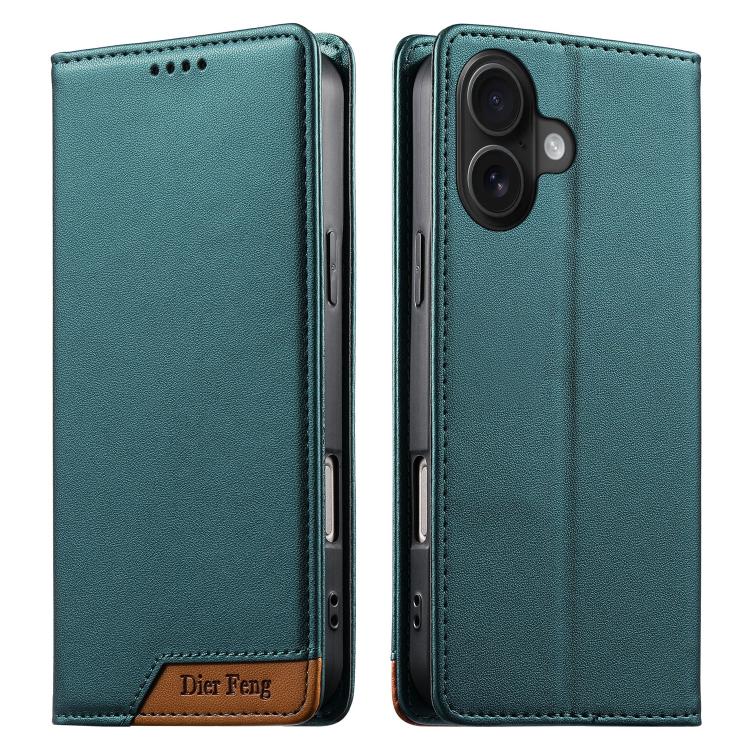 Dierfeng 拼接強磁 RFID 素皮手機殼，適用於 iPhone 16、iPhone 15 Pro Max、iPhone 15 Pro、iPhone 15 Plus、iPhone 15、iPhone 14 Plus、iPhone 14 / 13、iPhone 14 Pro