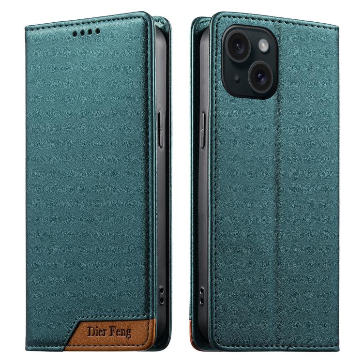 Dierfeng 拼接強磁 RFID 素皮手機殼，適用於 iPhone 16、iPhone 15 Pro Max、iPhone 15 Pro、iPhone 15 Plus、iPhone 15、iPhone 14 Plus、iPhone 14 / 13、iPhone 14 Pro
