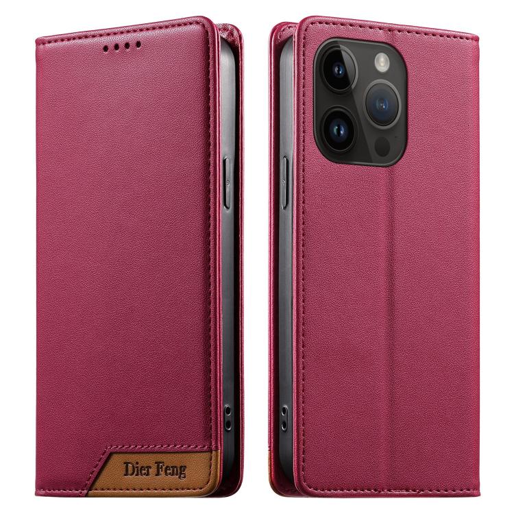 Dierfeng 拼接強磁 RFID 素皮手機殼，適用於 iPhone 16、iPhone 15 Pro Max、iPhone 15 Pro、iPhone 15 Plus、iPhone 15、iPhone 14 Plus、iPhone 14 / 13、iPhone 14 Pro