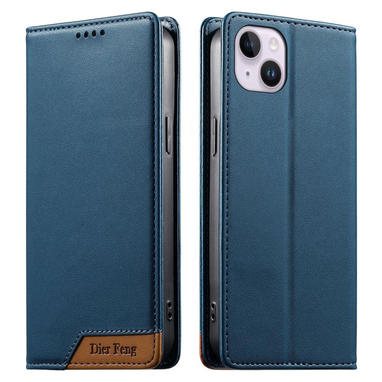 Dierfeng 拼接強磁 RFID 素皮手機殼，適用於 iPhone 16、iPhone 15 Pro Max、iPhone 15 Pro、iPhone 15 Plus、iPhone 15、iPhone 14 Plus、iPhone 14 / 13、iPhone 14 Pro