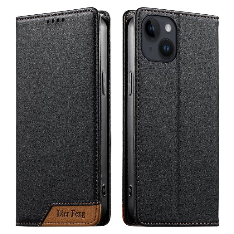 Dierfeng 拼接強磁 RFID 素皮手機殼，適用於 iPhone 16、iPhone 15 Pro Max、iPhone 15 Pro、iPhone 15 Plus、iPhone 15、iPhone 14 Plus、iPhone 14 / 13、iPhone 14 Pro