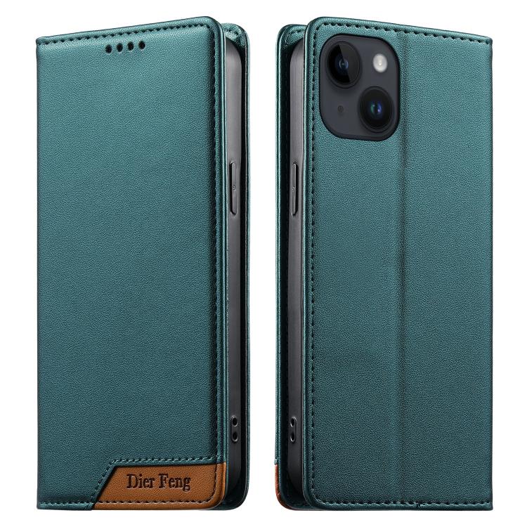 Dierfeng 拼接強磁 RFID 素皮手機殼，適用於 iPhone 16、iPhone 15 Pro Max、iPhone 15 Pro、iPhone 15 Plus、iPhone 15、iPhone 14 Plus、iPhone 14 / 13、iPhone 14 Pro