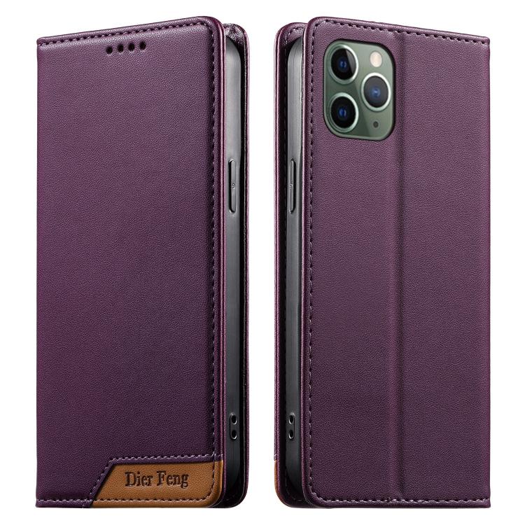 Dierfeng拼接強磁性RFID素食皮革手機殼，適用於iPhone 11 Pro Max、iPhone 11、iPhone 11 Pro、iPhone X / XS、iPhone XR、iPhone XS Max、iPhone 8 Plus / 7 Plus