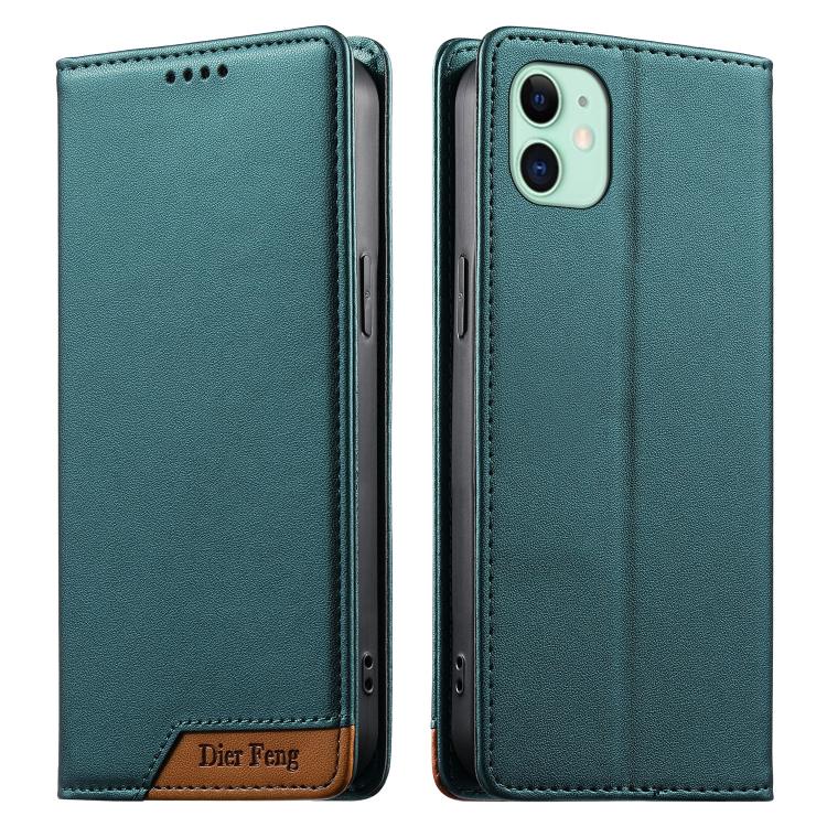 Dierfeng拼接強磁性RFID素食皮革手機殼，適用於iPhone 11 Pro Max、iPhone 11、iPhone 11 Pro、iPhone X / XS、iPhone XR、iPhone XS Max、iPhone 8 Plus / 7 Plus