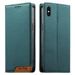 Dierfeng拼接強磁性RFID素食皮革手機殼，適用於iPhone 11 Pro Max、iPhone 11、iPhone 11 Pro、iPhone X / XS、iPhone XR、iPhone XS Max、iPhone 8 Plus / 7 Plus