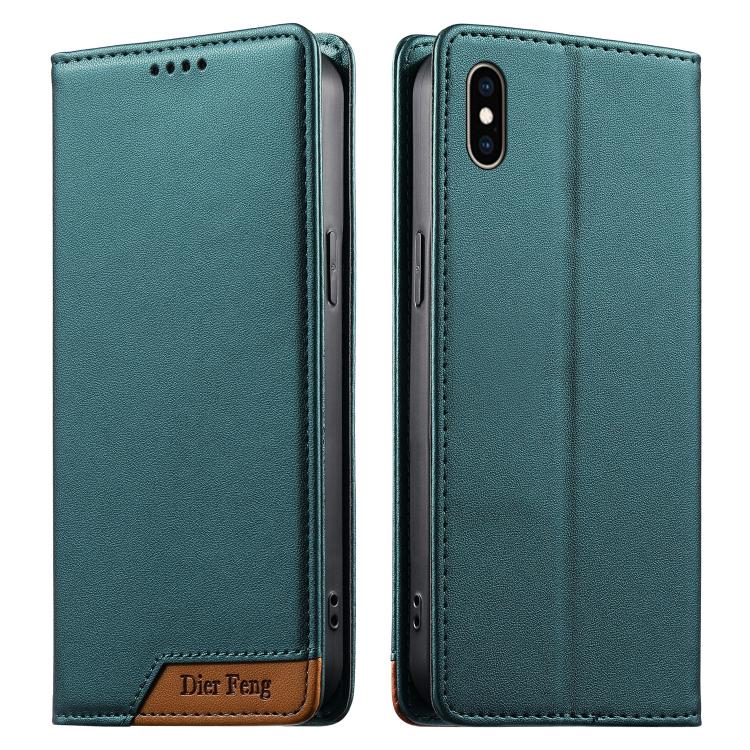 Dierfeng拼接強磁性RFID素食皮革手機殼，適用於iPhone 11 Pro Max、iPhone 11、iPhone 11 Pro、iPhone X / XS、iPhone XR、iPhone XS Max、iPhone 8 Plus / 7 Plus