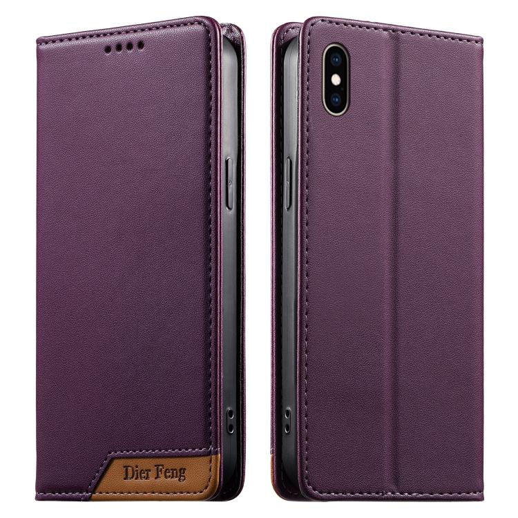 Dierfeng拼接強磁性RFID素食皮革手機殼，適用於iPhone 11 Pro Max、iPhone 11、iPhone 11 Pro、iPhone X / XS、iPhone XR、iPhone XS Max、iPhone 8 Plus / 7 Plus