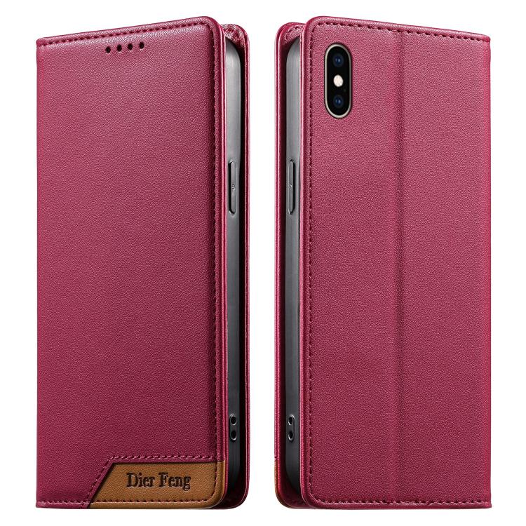 Dierfeng拼接強磁性RFID素食皮革手機殼，適用於iPhone 11 Pro Max、iPhone 11、iPhone 11 Pro、iPhone X / XS、iPhone XR、iPhone XS Max、iPhone 8 Plus / 7 Plus