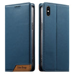 Dierfeng拼接強磁性RFID素食皮革手機殼，適用於iPhone 11 Pro Max、iPhone 11、iPhone 11 Pro、iPhone X / XS、iPhone XR、iPhone XS Max、iPhone 8 Plus / 7 Plus