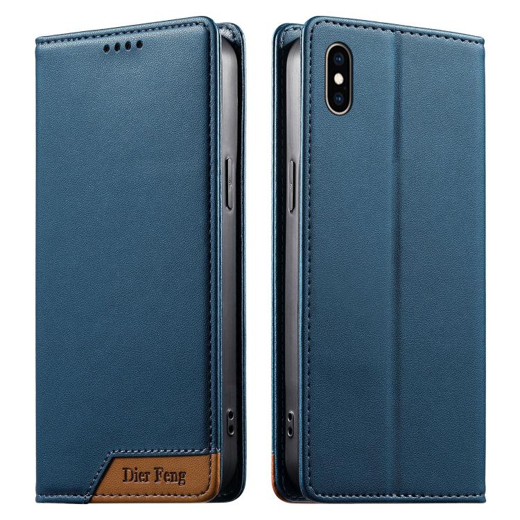 Dierfeng拼接強磁性RFID素食皮革手機殼，適用於iPhone 11 Pro Max、iPhone 11、iPhone 11 Pro、iPhone X / XS、iPhone XR、iPhone XS Max、iPhone 8 Plus / 7 Plus