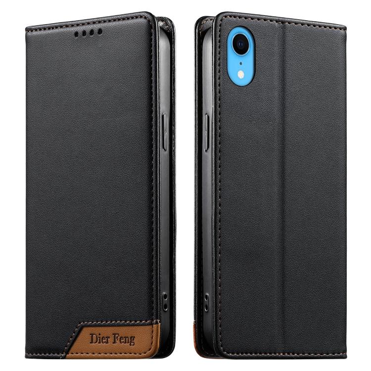 Dierfeng拼接強磁性RFID素食皮革手機殼，適用於iPhone 11 Pro Max、iPhone 11、iPhone 11 Pro、iPhone X / XS、iPhone XR、iPhone XS Max、iPhone 8 Plus / 7 Plus
