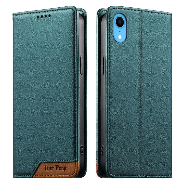 Dierfeng拼接強磁性RFID素食皮革手機殼，適用於iPhone 11 Pro Max、iPhone 11、iPhone 11 Pro、iPhone X / XS、iPhone XR、iPhone XS Max、iPhone 8 Plus / 7 Plus