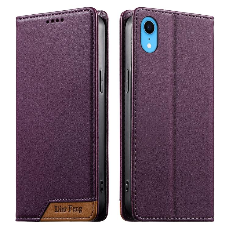Dierfeng拼接強磁性RFID素食皮革手機殼，適用於iPhone 11 Pro Max、iPhone 11、iPhone 11 Pro、iPhone X / XS、iPhone XR、iPhone XS Max、iPhone 8 Plus / 7 Plus