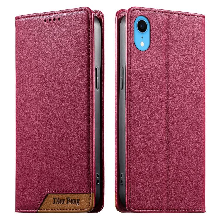 Dierfeng拼接強磁性RFID素食皮革手機殼，適用於iPhone 11 Pro Max、iPhone 11、iPhone 11 Pro、iPhone X / XS、iPhone XR、iPhone XS Max、iPhone 8 Plus / 7 Plus