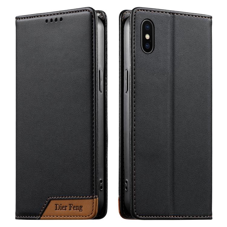 Dierfeng拼接強磁性RFID素食皮革手機殼，適用於iPhone 11 Pro Max、iPhone 11、iPhone 11 Pro、iPhone X / XS、iPhone XR、iPhone XS Max、iPhone 8 Plus / 7 Plus